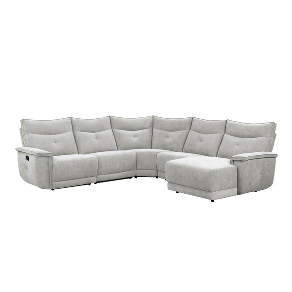 6-Piece Modular Reclining Sectional with Right Chaise