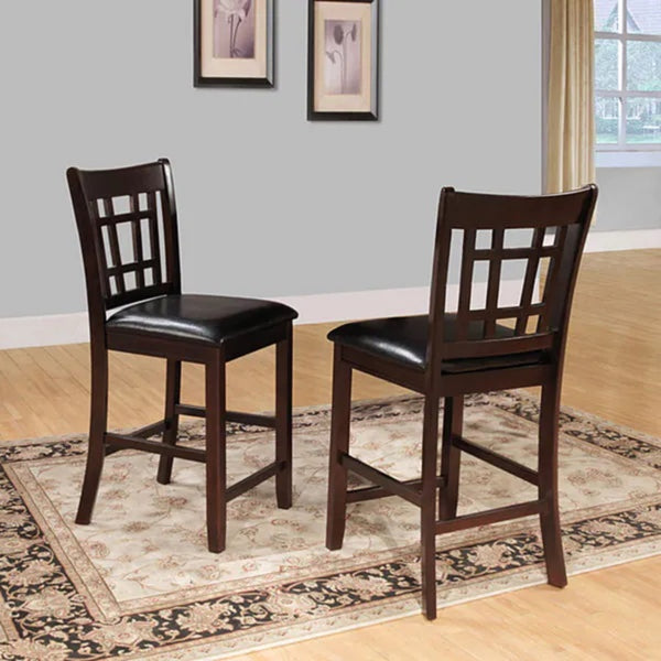 Set Of 2, Junipero Drak Cherry Finish Counter Height Chair