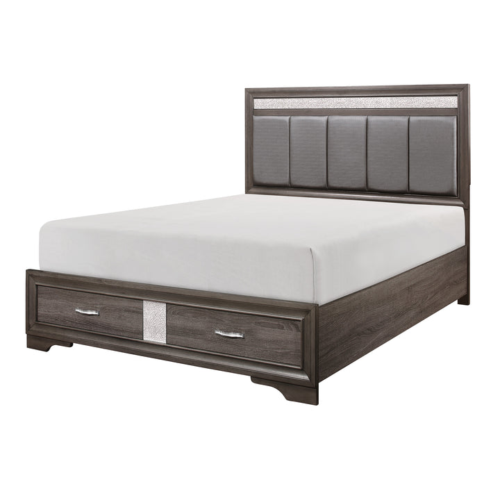 Queen Platform Bed with Footboard Storage