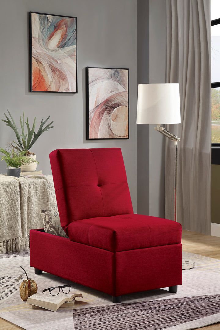 Storage Ottoman/Chair, Red