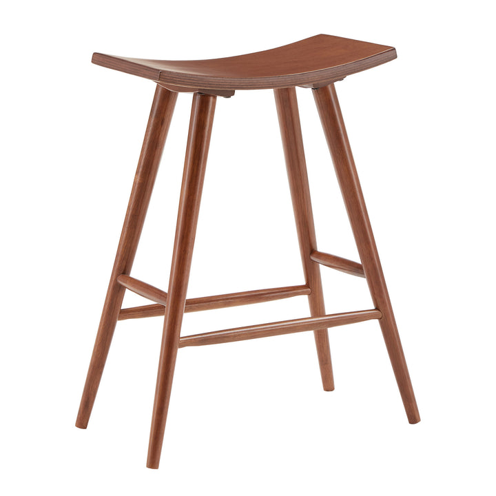 Solid Wood 24" Counter Stool (Set of 2) - Oak Finish