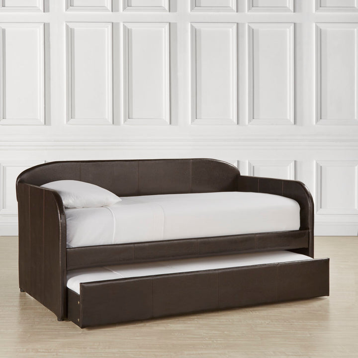 Daybed with Trundle - Faux Leather - Faux Leather 