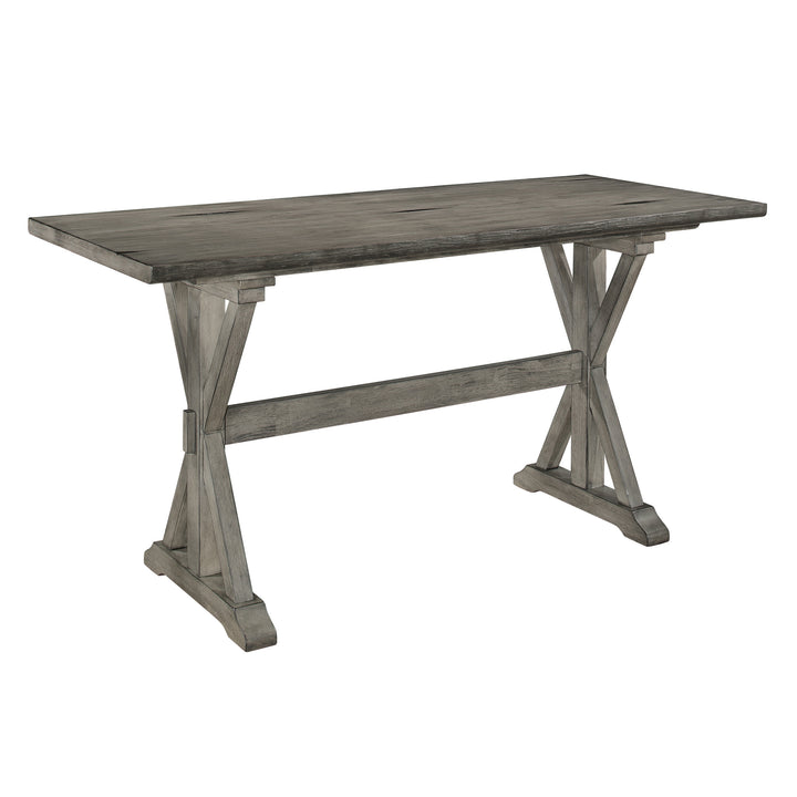 Cntr Hght Table, Solid Rubberwood, Ant.Grey Sand Thru