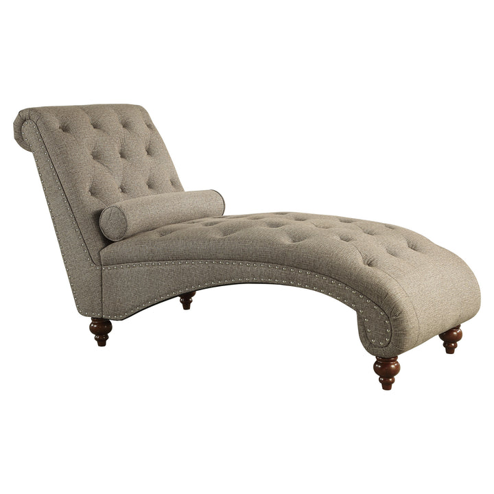 Chaise with Nailhead & Pillow