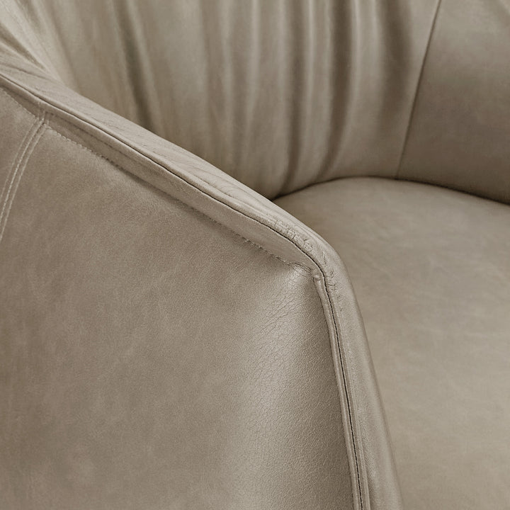 Leather Gel Accent Chair - Taupe