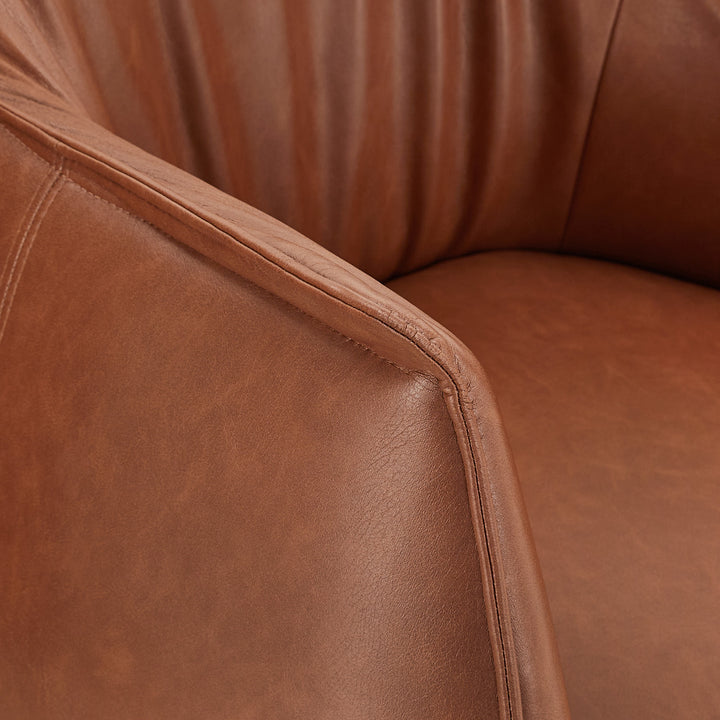 Leather Gel Accent Chair - Brown