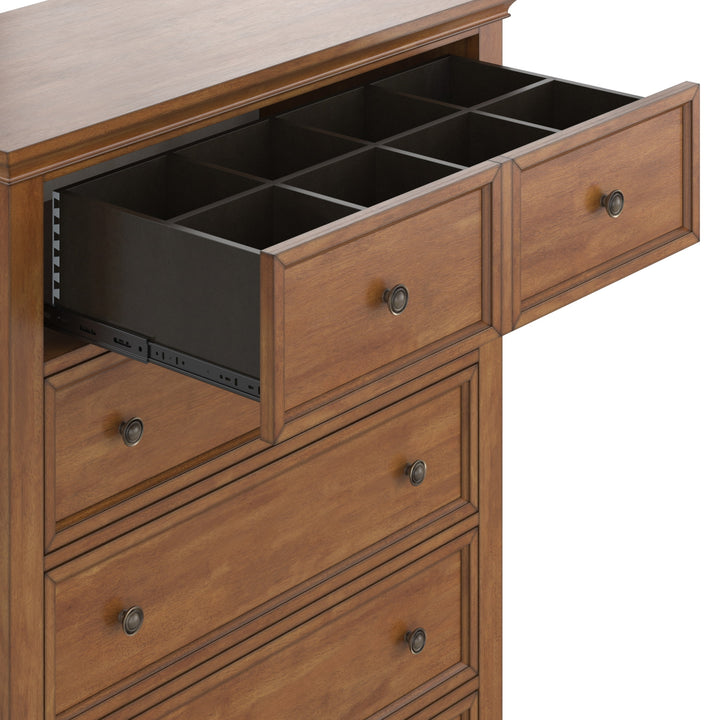 5-Drawer Wood Modular Storage Chest - Oak Finish