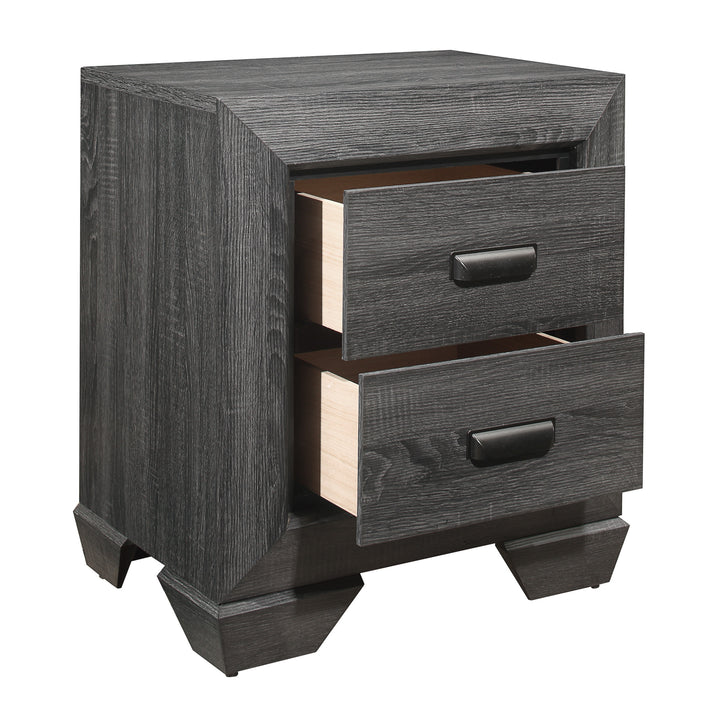 Gray Finish Nightstand