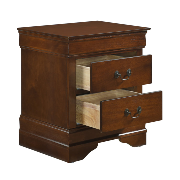 Mayville Burnished Brown Cherry Finish Nightstand