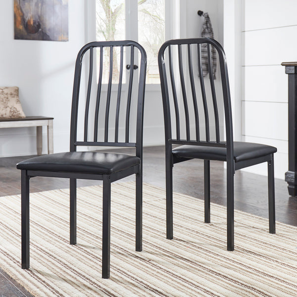 Set Of 2, Side Chair(3A) - Black - Black - Black