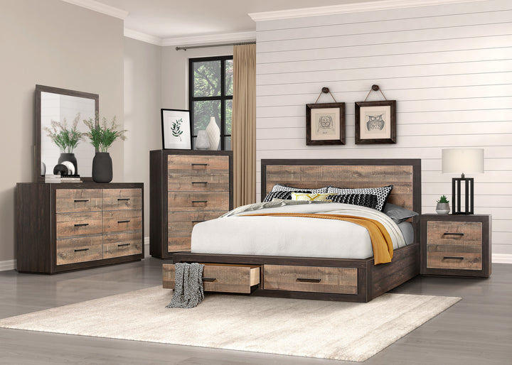 Queen Platform Bed with Footboard Storage