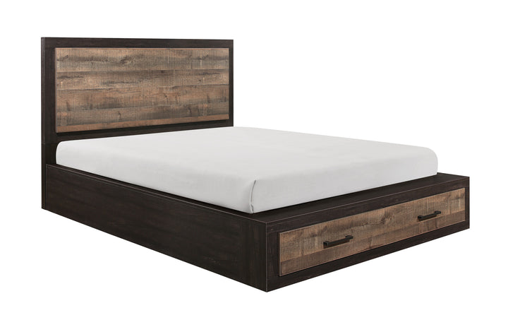 Queen Platform Bed with Footboard Storage