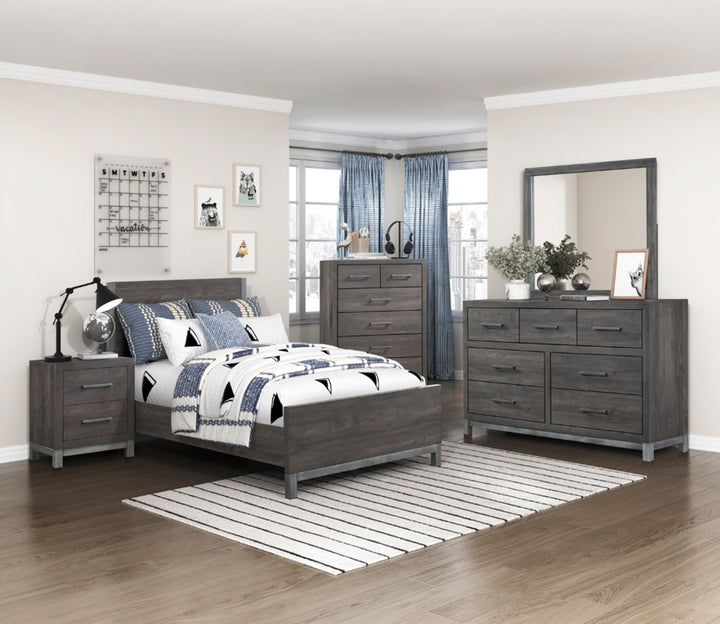 Bed - Dark Gray, Twin Size