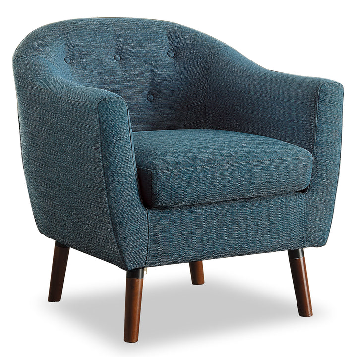 Accent Chair, Blue 100% Polyester