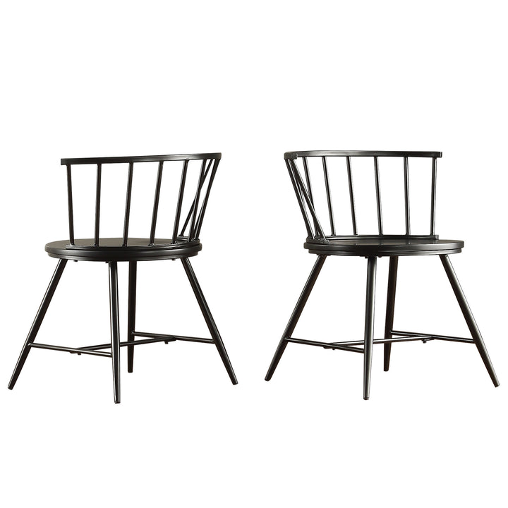 Low Back Windsor Classic Dining Chairs (Set of 2) - Black