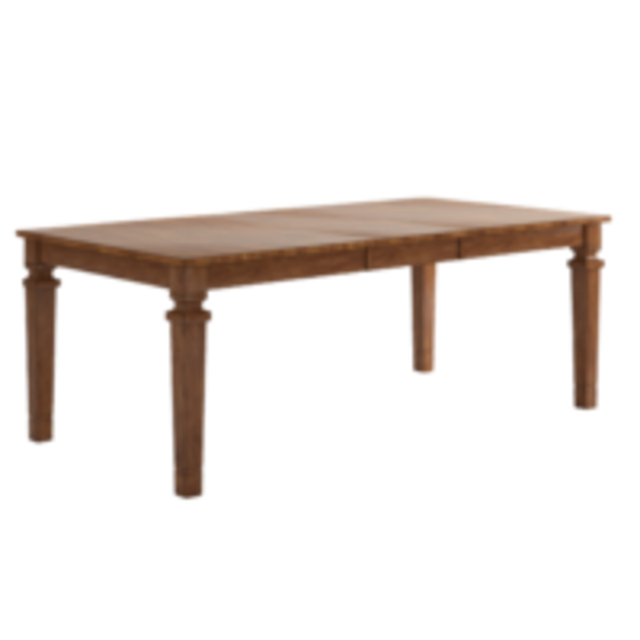 Solid Wood 64-82" Extendable Dining Table - Oak Finish