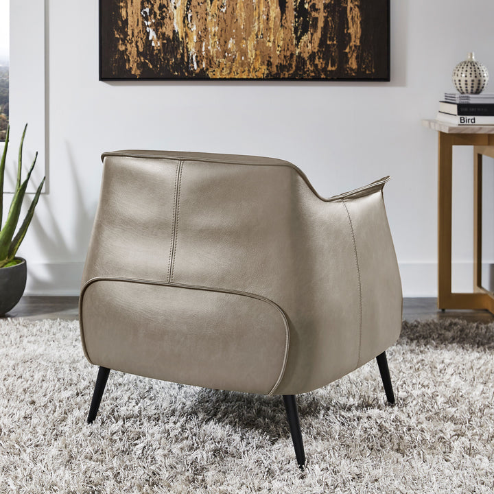 Leather Gel Accent Chair - Taupe