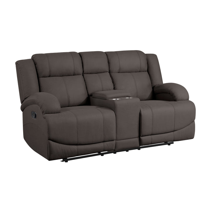 Double Reclining Loveseat with Center Console